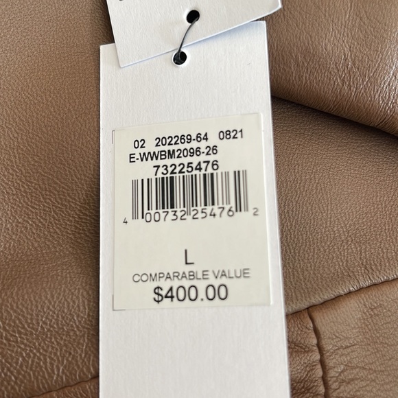 NWT Brown camel color Wilson leather jacket Size L. - Picture 11 of 11